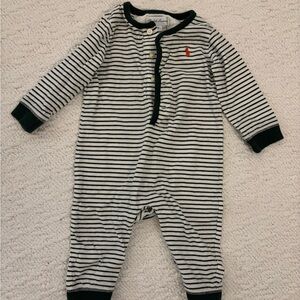 Ralph Lauren Striped Baby Outfit in Green and White